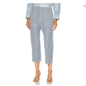 Nili Lotan Luna Linen Pants Size 8 Blue